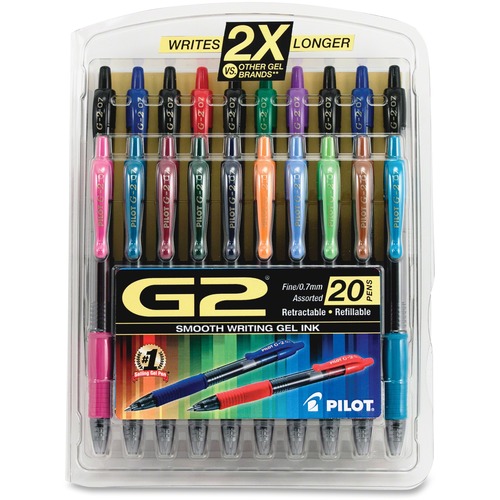 PEN,GEL,G2,FINE,AST,20PK