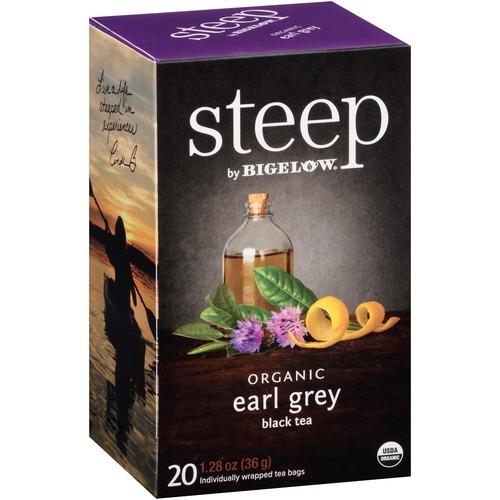 Steep Tea, Earl Grey, 1.28 Oz Tea Bag, 20/box