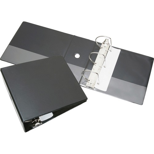 BINDER,W/PCKTS,D-RING,5",BK