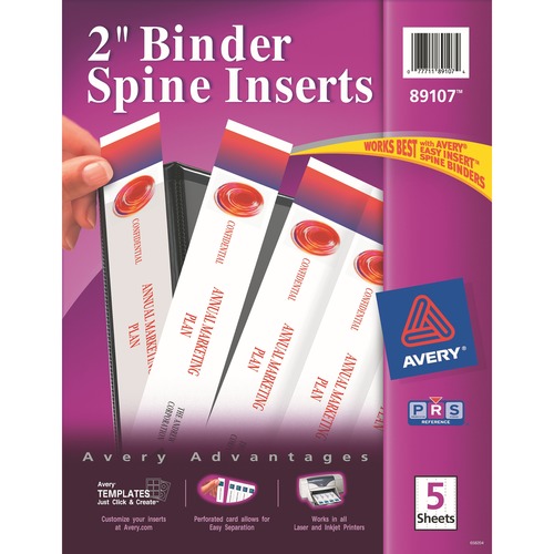 INSERTS,SPINE,BINDER,WE,2"