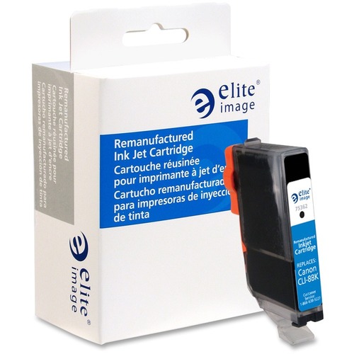 Elite Image  Remanuf. Ink Cartridge,f/Canon CLI-8, 940 Page Yld, Black