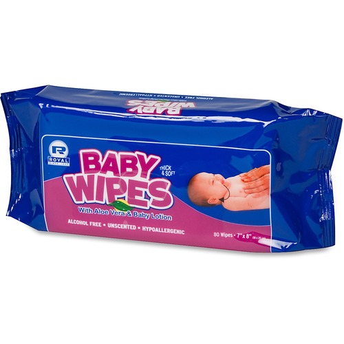 Baby Wipes Refill Pack, White, 80/pack, 12 Packs/carton
