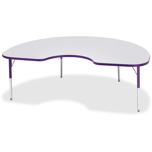 Jonti-Craft, Inc.  Activity Table, Kidney, 15"-24"x48"x72", Purple