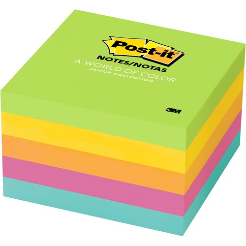 Original Pads In Jaipur Colors, 3 X 3, 100-Sheet, 5/pack