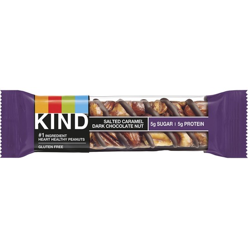 NUTS AND SPICES BAR, SALTED CARAMEL AND DARK CHOCOLATE NUT, 1.4 OZ, 12/PACK