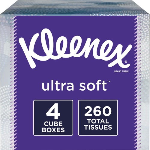 ULTRA SOFT FACIAL TISSUE, 3-PLY, WHITE, 8.75 X 4.5, 65 SHEETS/BOX, 4 BOXES/PACK, 12 PACKS/CARTON