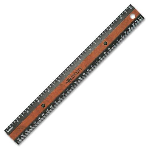 RULER,PLASTIC,WITH INLAY