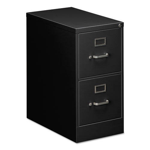 TWO-DRAWER ECONOMY VERTICAL FILE CABINET, LETTER, 15W X 25D X 29H, BLACK