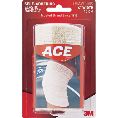 3M  Athletic Support Wrap, 4" W, Self-Adhering, Tan