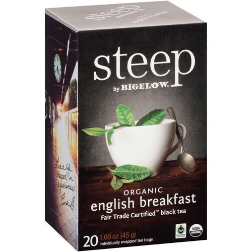 Steep Tea, English Breakfast, 1.6 Oz Tea Bag, 20/box