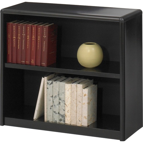 Value Mate Series Metal Bookcase, Two-Shelf, 31-3/4w X 13-1/2d X 28h, Black
