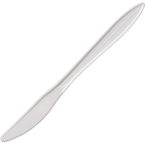 Solo Cup Company  Knife, Medium-weight, Plastic, 1/2"Wx6-1/2"L, 1000/CT, White