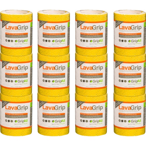 Rust-Oleum  Anti-Slip Adhesive Strips, Textured, 6" x 48", 4/CT, Yellow