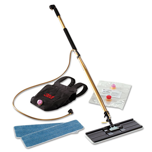 Easy Shine Applicator Kit W/backpack, 18" Pad, 43" - 63" Handle, Gold/black