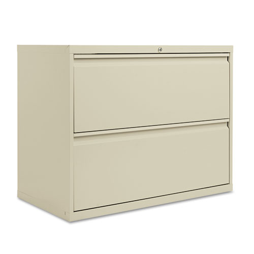TWO-DRAWER LATERAL FILE CABINET, 36W X 18D X 28H, PUTTY
