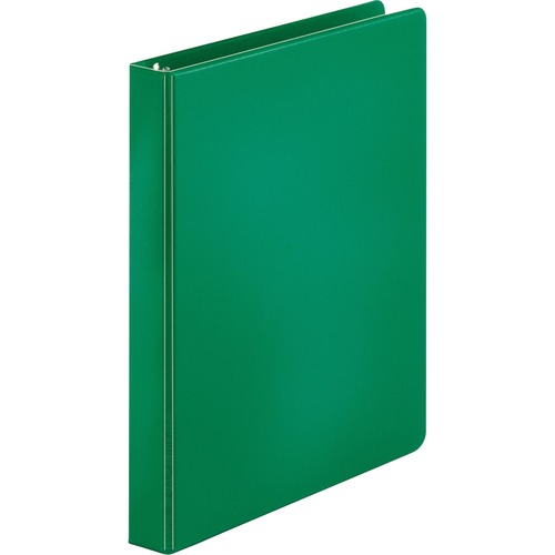 Business Source  Binder, Round Rings, 1" Capacity, 11"x8-1/2", Green