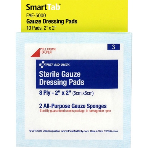 Smartcompliance Gauze Pads, 2" X 2", 5/pack