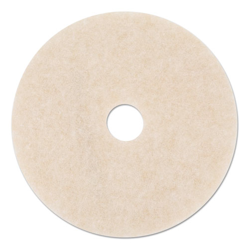 Ultra High-Speed Topline Floor Burnishing Pads 3200, 24" Dia., White/amber, 5/ct