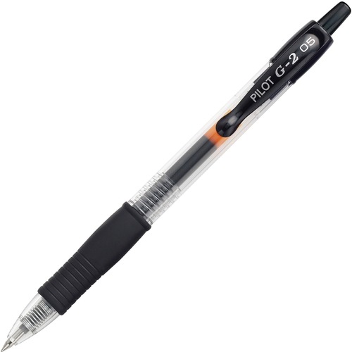 G2 PREMIUM RETRACTABLE GEL PEN, 0.5 MM, BLACK INK, SMOKE BARREL, DOZEN