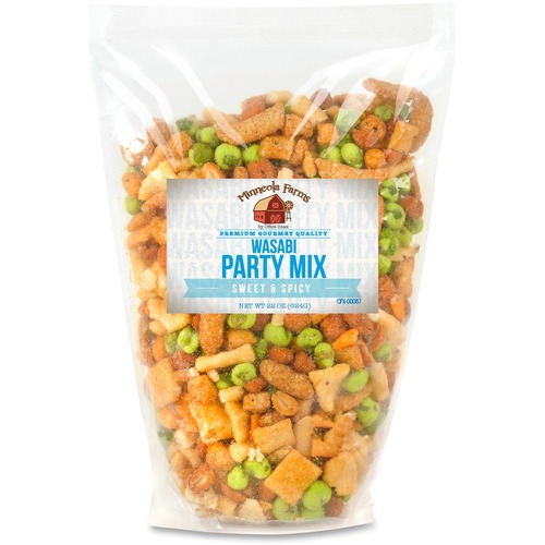 Office Snax  Wasabi party Mix, Sweet/Spicy, 22oz., Teal
