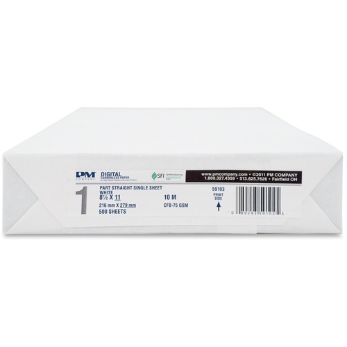 DIGITAL CARBONLESS PAPER, 1-PART, 8.5 X 11, WHITE, 2, 500/CARTON