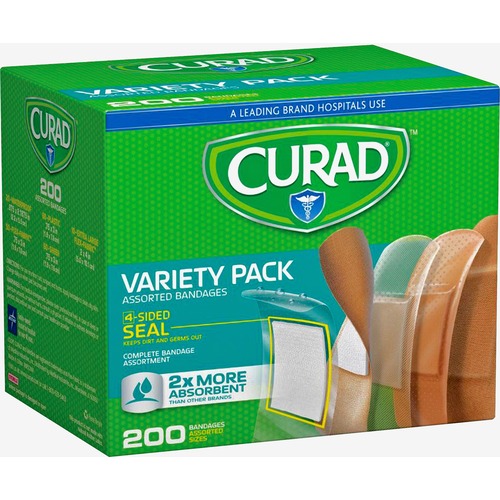 Variety Pack Assorted Bandages, 200/box