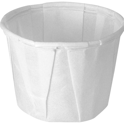 Paper Portion Cups, .5oz, White, 250/bag, 20 Bags/carton