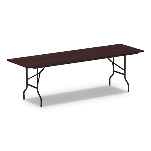 WOOD FOLDING TABLE, 95 7/8W X 29 7/8D X 29 1/8H, MAHOGANY