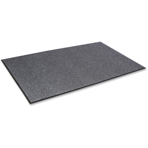 NEEDLE RIB WIPE AND SCRAPE MAT, POLYPROPYLENE, 48 X 72, GRAY