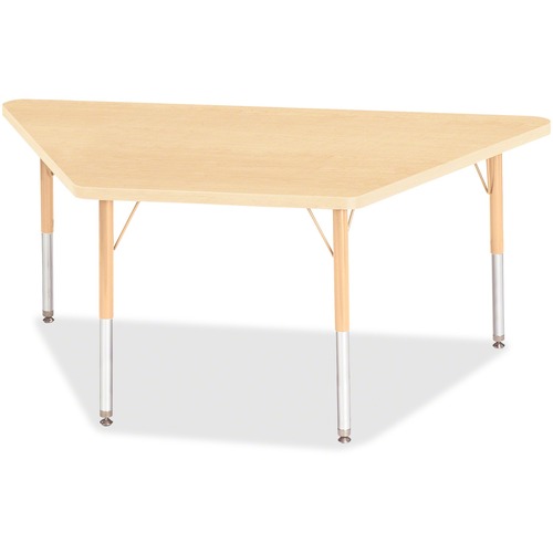 Jonti-Craft, Inc.  Activity Table, Trapezoid, 15"-24"x30"x60", Maple