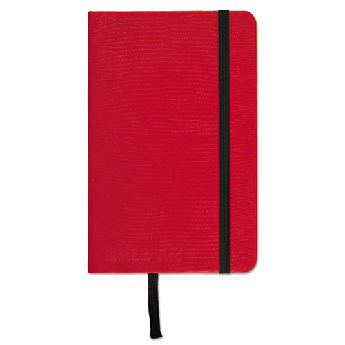 RED CASEBOUND HARDCOVER NOTEBOOK, WIDE/LEGAL RULE, RED COVER, 5.5 X 3.5, 71 SHEETS