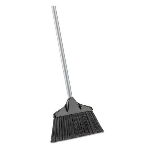 HOUSEKEEPER BROOM, 54" OVERALL LENGTH, STEEL HANDLE, BLACK/GRAY, 6/CT