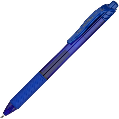 ENERGEL-X RETRACTABLE GEL PEN, 1 MM METAL TIP, BLUE INK, TRANSLUCENT BLUE BARREL, DOZEN