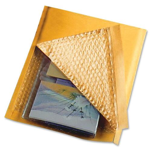 JIFFYLITE SELF-SEAL BUBBLE MAILER, #0, BARRIER BUBBLE LINING, SELF-ADHESIVE CLOSURE, 6 X 10, GOLDEN BROWN KRAFT, 200/CARTON