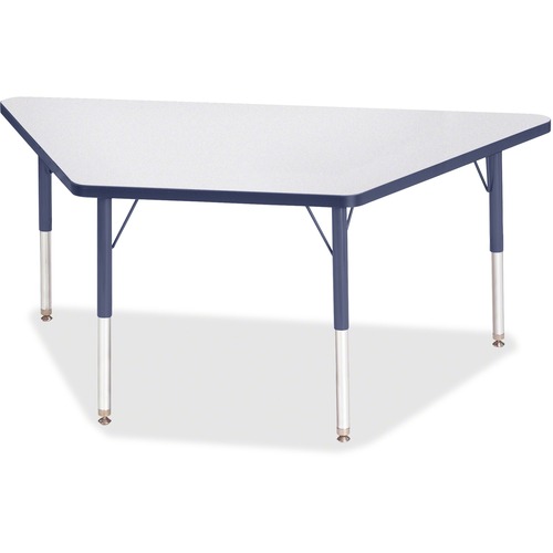 Jonti-Craft, Inc.  Activity Table, Trapezoid, 15"-24"x30"x60", Navy