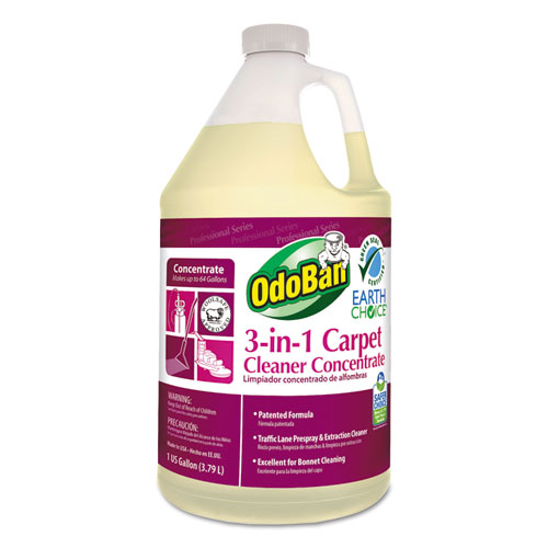 EARTH CHOICE 3-N-1 CARPET CLEANER, 128 OZ BOTTLE, UNSCENTED, 4/CT