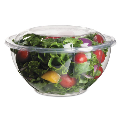 RENEWABLE AND COMPOSTABLE SALAD BOWLS WITH LIDS - 32 OZ, 50/PACK, 3 PACKS/CARTON