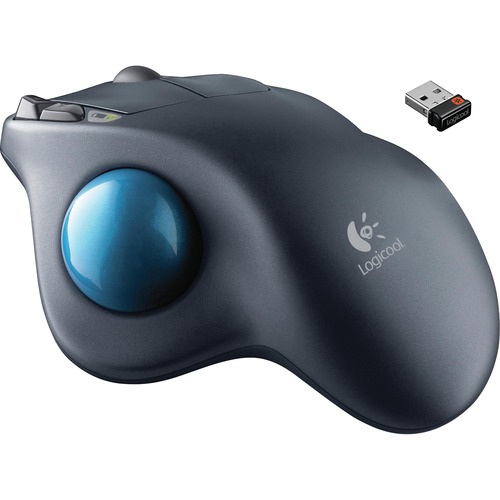 M570 WIRELESS TRACKBALL, 2.4 GHZ FREQUENCY/30 FT WIRELESS RANGE, RIGHT HAND USE, BLACK/BLUE