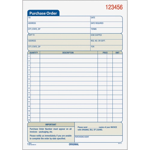 FORM,PURCHS ORDER,2PT,5.5X8