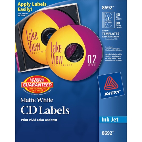 LABEL,CD,INKJT,MATTE,WE,40