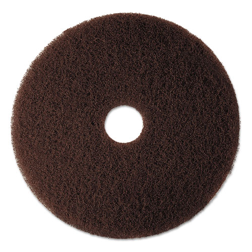 Low-Speed High Productivity Floor Pad 7100, 13" Diameter, Brown, 5/carton