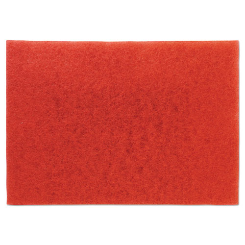 Low-Speed Buffer Floor Pads 5100, 28" X 14", Red, 10/carton