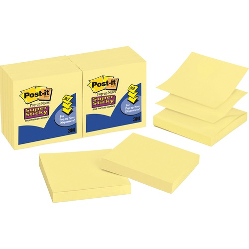 NOTE,POPUP,3X3,12PK,CANARY