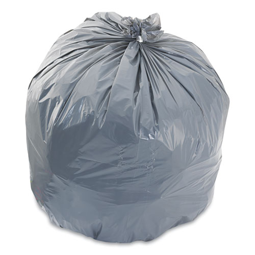 LOW-DENSITY WASTE CAN LINERS, 33 GAL, 1.1 MIL, 33" X 39", GRAY, 100/CARTON