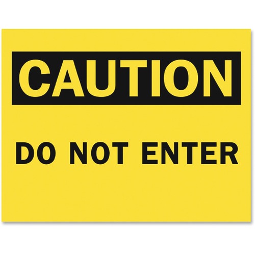Tarifold, Inc.  Safety Sign Inserts-Caution Do Not Enter,6/PK, Yellow/Black
