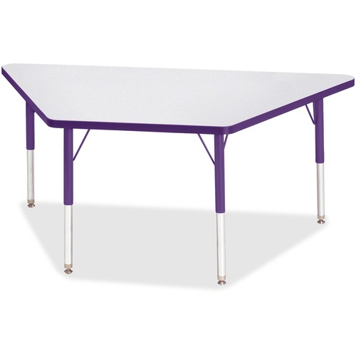 Jonti-Craft, Inc.  Activity Table, Trapezoid, 15"-24"x30"x60", Purple