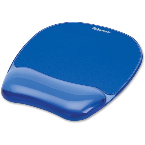 GEL CRYSTALS MOUSE PAD WITH WRIST REST, 7.87" X 9.18", BLUE
