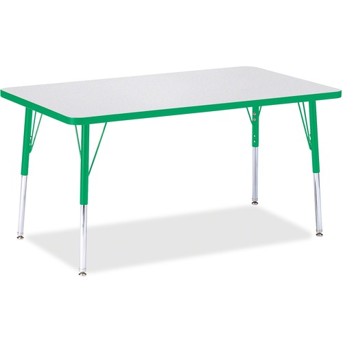 Jonti-Craft, Inc.  Activity Table, Rectangle, 24"-31"x30"x48", Green