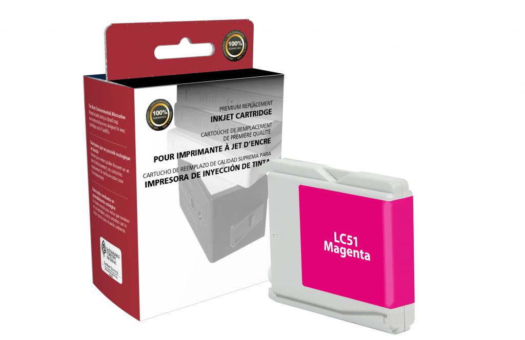 CIG Remanufactured Magenta Ink Cartridge (Alternative for Brother LC51M) (400 Yield)