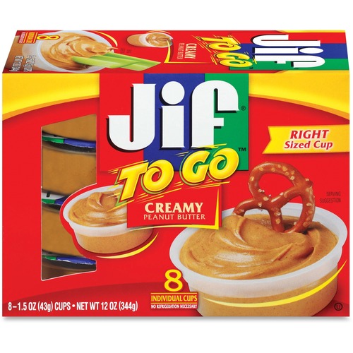 Folgers  Jif To Go Snack Cups, 1.5 oz, 8/PK, Peanut Butter